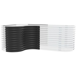 Estensione per aiuola rialzata Vitavia Curve 858, nera, 80x80x86 cm, in Zincalume®