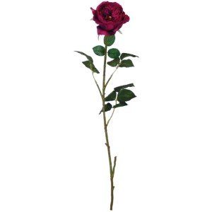 Fiore artificiale: rosa inglese viola, replica dettagliata per decorazione.