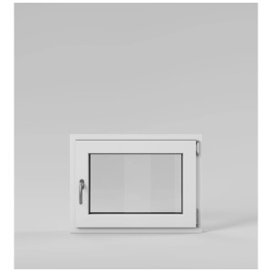 Fenêtre oscillo-battante Roro blanche, droite, 80x60 cm. Fenêtre PVC avec poignée.