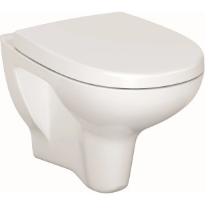 Set WC sospeso Arteco, senza brida, bianco, con sedile soft-close.