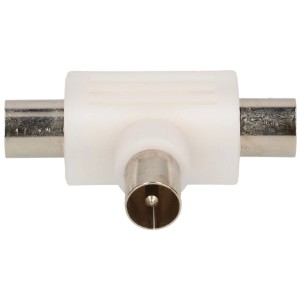 Répartiteur d'antenne Schwaiger 2 voies, blanc, pour connexion TV.