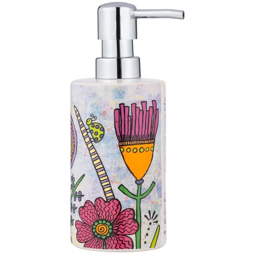 Zahnputzbecher Von WENKO – Buntes Blumenmotiv Für Bad-Deko