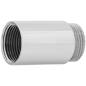 Prolunga rubinetto cromata in ottone, 40 mm, raccordo filettato per acqua potabile e riscaldamento.