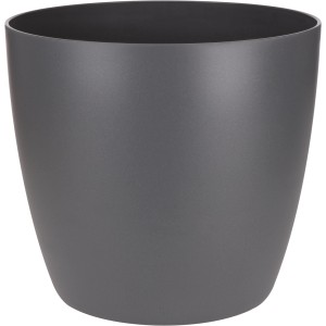 Vaso per fiori Elho Brussels antracite, Ø 22 cm, in plastica riciclata.