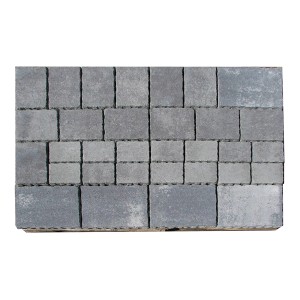 Pavés multi-formats Encanto béton antique gris nuancé, pavés avec aspect pierre nostalgique pour l'extérieur.