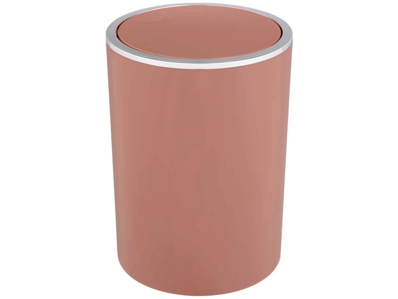 Wenko Pattumiera con coperchio oscillante Inca Rosa antico 5 l