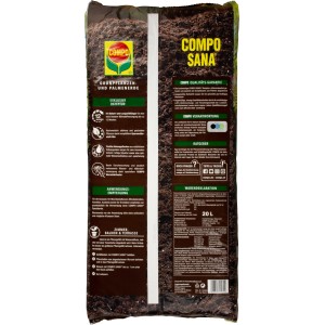 Sac de terreau Compo Sana pour plantes vertes et palmiers, 20 l. Terre spéciale pour intérieur, balcon et terrasse.