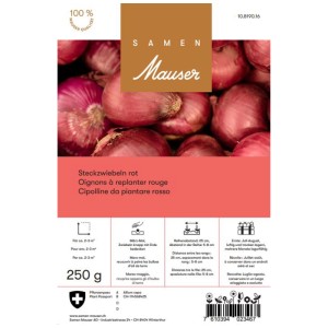 Samen Mauser cipolline rosse, confezione da 250g. Ideale per piantare.