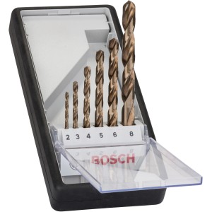 Jeu de forets à métaux Bosch Pro, 6 pièces dans un coffret. Forets HSS-Co de différentes tailles.