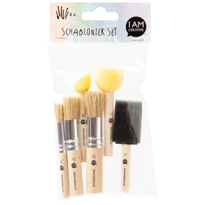 I Am Creative Set di pennelli per stencil e timbri a spugna 6 pz.