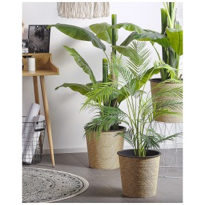 Pianta artificiale Areca Palm in vaso, alta 124 cm, per un tocco tropicale in soggiorno.