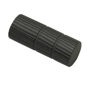 Gardinia Endknopf Zylinder Denver, grau, für 25 mm Stangen. Zubehör für Stilgarnituren.