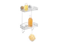 Wenko Vacuum-Loc Wandregal Chrom 2 Etagen