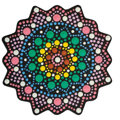 Aladine Dot Art Schablone / Form 2 MDF 10 x 10 cm