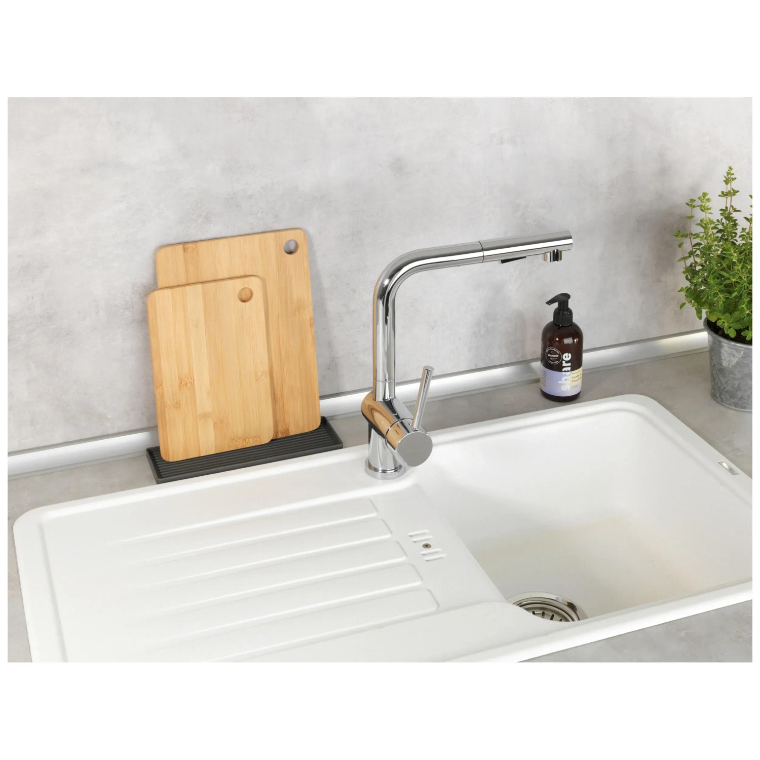 Wenko Spülbeckenablage Pico Kunststoff Grau Breite 24 cm kaufen bei OBI