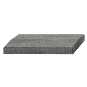 Plaque de recouvrement de mur de jardin en béton anthracite, 50x33cm, forme faîtière.