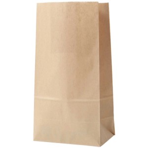 Sac cadeau en papier marron, 24x13x8 cm, 6 pièces.