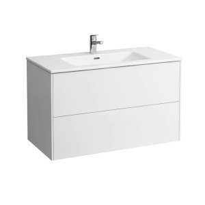 Ensemble de meubles de salle de bain Laufen Pro S, lavabo avec meuble sous-vasque, blanc mat, 100 cm.