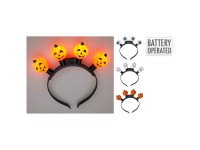 Haarreifen Halloween mit Licht Kunststoff assortiert / 1 Stk.