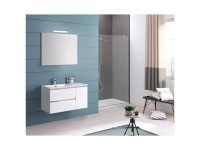 Seitenschrank York rechts lackiert Weiss / Griffe Chrom 50 x 30 cm