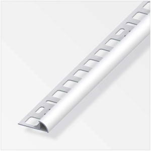Alu Viertelkreis-Profil, silber, 0,8x2x250cm, für Fliesenkanten.