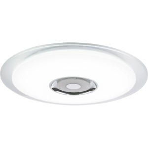 Plafoniera LED bianca Tune con effetto cielo stellato e altoparlante, Ø 60 cm.