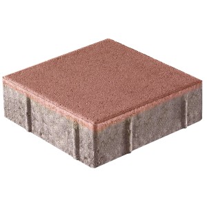 Pavimento quadrato rosso, cemento liscio, 20x20x6 cm per patio e vialetto.