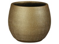 Mica Decorations Topf Porto Terrakotta Gold Metallic Ø 14 cm / Höhe 14 cm