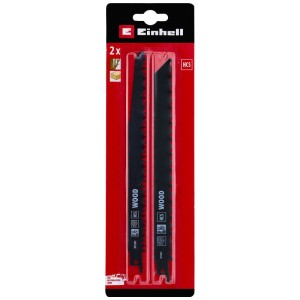 Jeu de lames de scie sabre Kwb, 2 lames HCS pour bois, longueur 228 mm, denture grosse et moyenne.