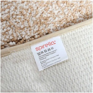 Tappeto bagno beige Spirella Gobi, 60x90 cm, in poliestere con effetto melange e pelo morbido.