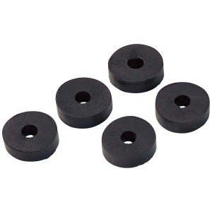 Set di 5 rondelle per rubinetti, 4 mm, in gomma, per sigillare raccordi.