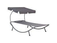 Beliani Sonnenliege Terno Stahl Grau