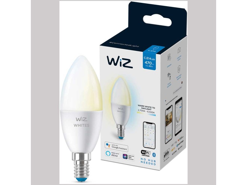 WiZ Lampadina LED forma a candela E14 Wi-Fi bluetooth Colors 4,8 W / 470 lm