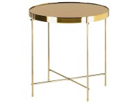 Table d'appoint Lucea verre Or (HxlxP) 44 x 40 x 40 cm