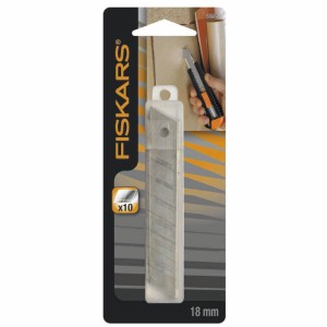 Lame di ricambio Fiskars, 18 mm, confezione da 10 nel dispenser per taglierini.
