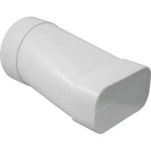 Adattatore bianco Marley da rotondo a rettangolare per sistema di condotti piatti 125.