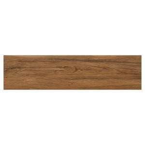 Piastrella in gres porcellanato Oak marrone, effetto legno opaco, 90x22,5 cm.