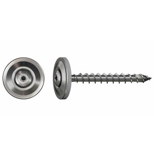 Vis Spax Spengler A2, 4,5x35 mm, à tête fraisée bombée et rondelle d'étanchéité, pour usage extérieur.