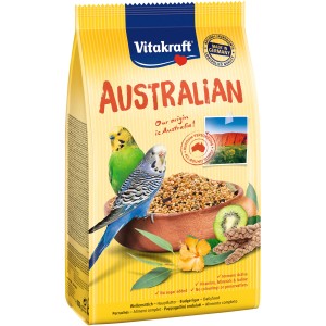 Vitakraft Australian 800g alimento per cocorite: miscela con kiwi, eucalipto e ibisco.