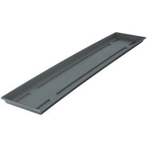 Soucoupe anthracite pour jardinière, 17,5 x 98 cm, compatible avec Geli Aqua Green.
