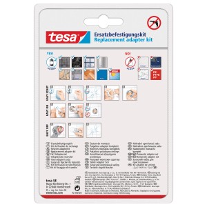 Tesa Kit de fixation de rechange Bath Spare BK 73, set de 3 pièces pour crochets adhésifs.