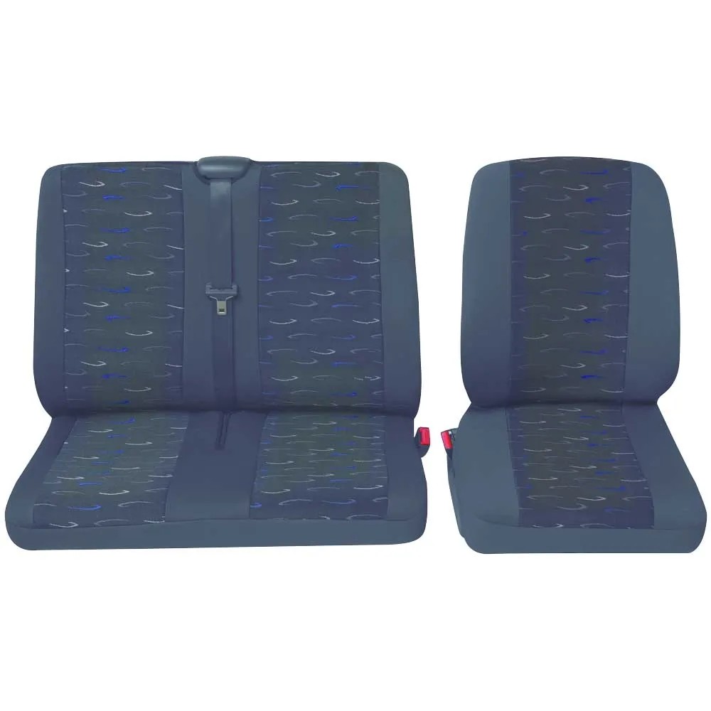 Coprisedili Nero Rosso Per Peugeot Expert Boxer 3 Posti 2 1 Fodere Per Furgone - Foto 7