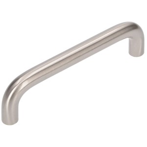 Maniglia per mobili in metallo nichelato 6211 LA, interasse 96 mm.