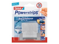 tesa Waterproof Doppelhaken breit Edelstahl mit 2 x Powerstrips Large tesa Waterproof Doppelhaken breit Edelstahl mit 2 x Powerstrips Large