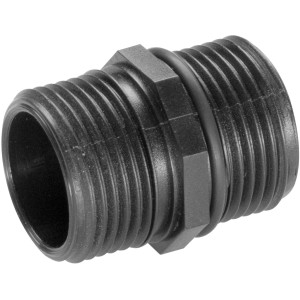 Raccord de pompe Gardena 33,3 mm (G 1) en plastique pour pompes de jardin et surpresseurs.