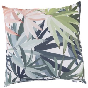 Cuscino decorativo Doppler con motivo floreale multicolore, 45x45 cm, ideale per mobili da giardino.