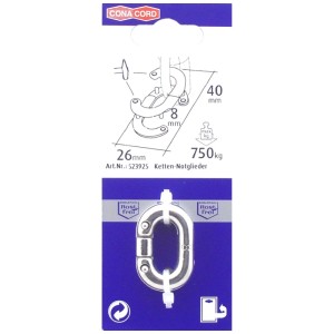 Maglia di collegamento catena, carico max 750 kg, per nautica e riparazioni.