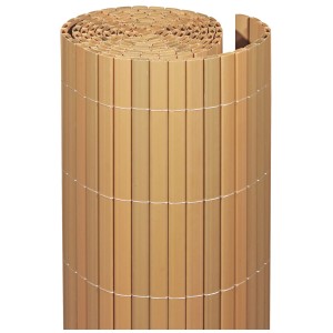 Paravista per recinzione Videx Rügen Teak, 140x250 cm, arrotolato. Frangivista per balconi per più privacy.