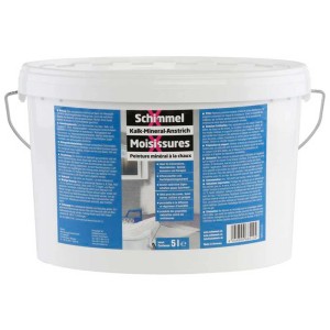 Secchio di pittura minerale a calce SchimmelX, 5 l, per il controllo della muffa in interni.