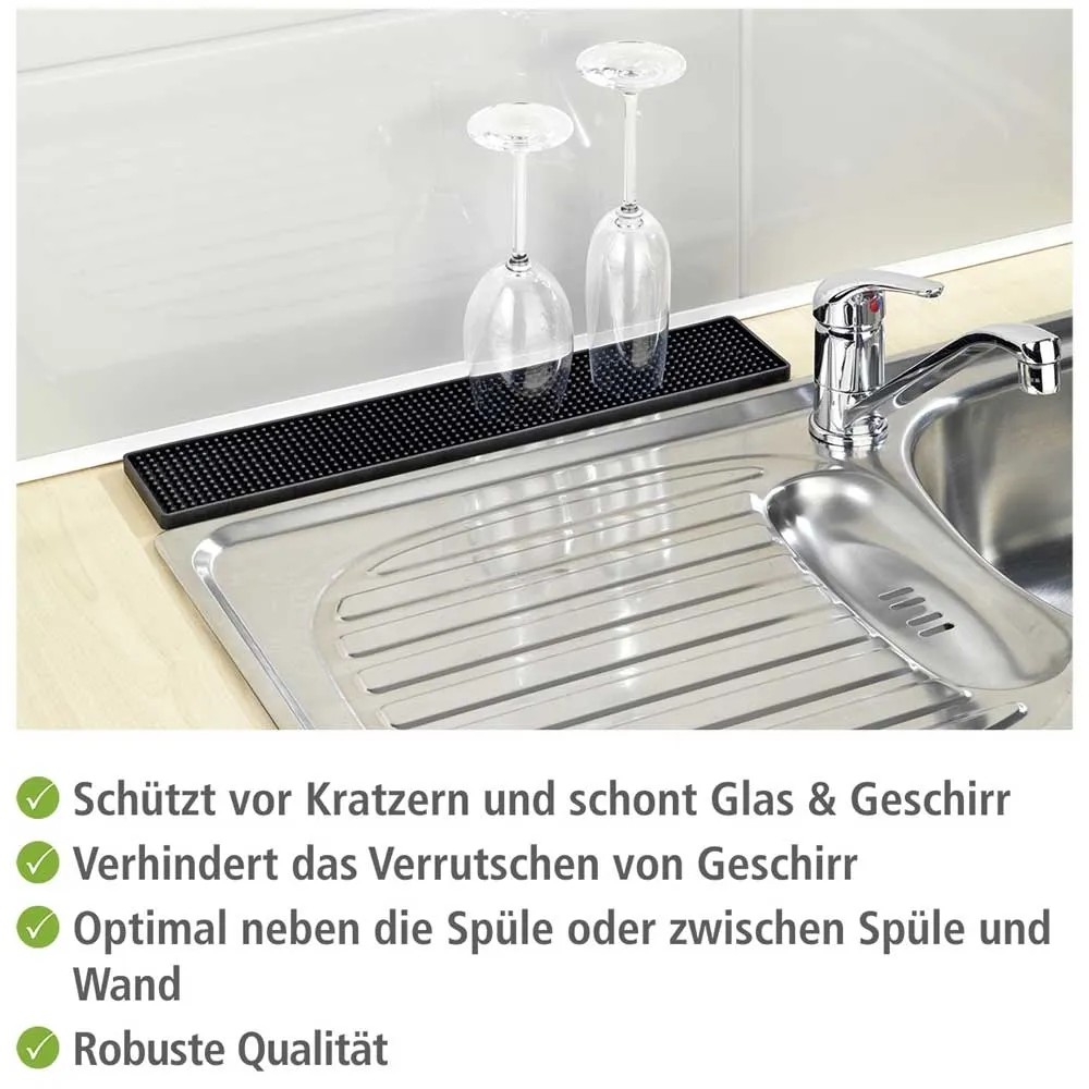 Abtropfmatte Slim Schwarz 42 x 8 cm kaufen bei OBI